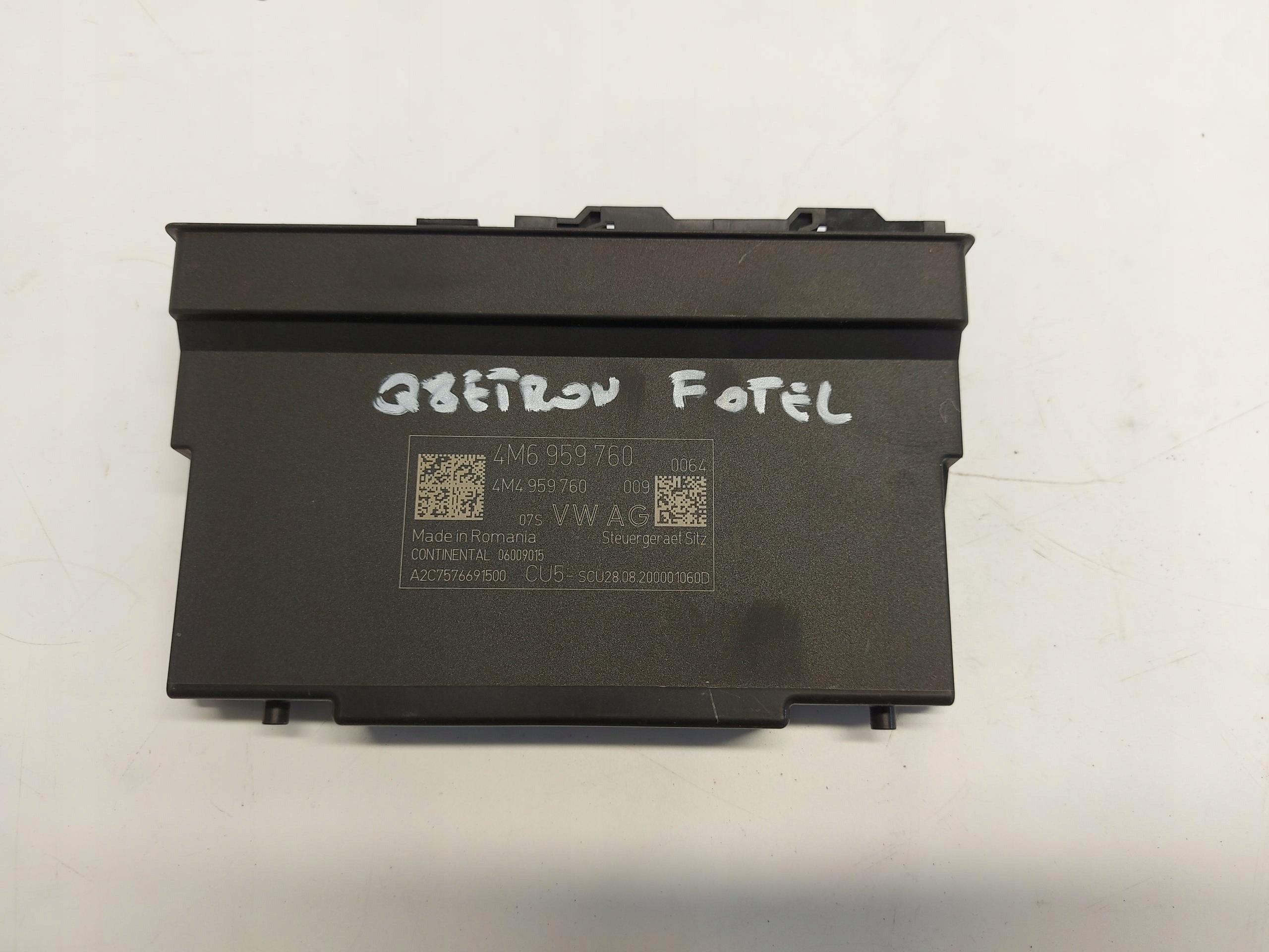 Audi Q8 E-TRON SUV 4KE module control unit seat 4m6959760