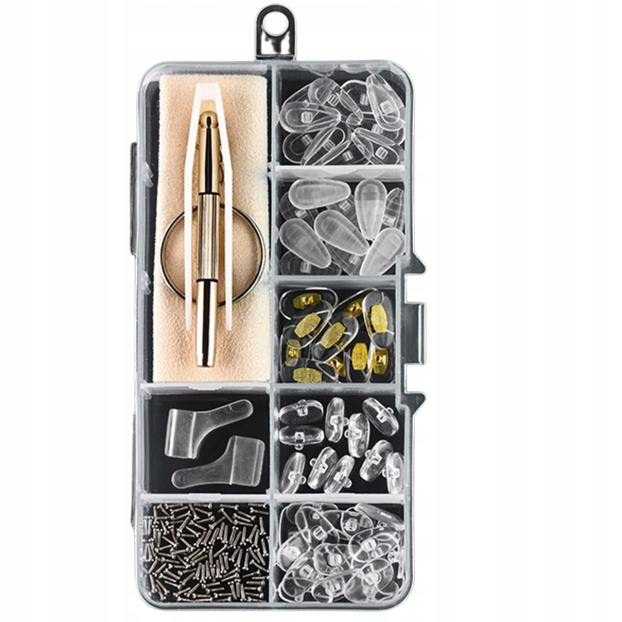 ZESTAW NAPRAWCZY DO OKULARÓW ŚRUBY NOSKI 59 SZT.