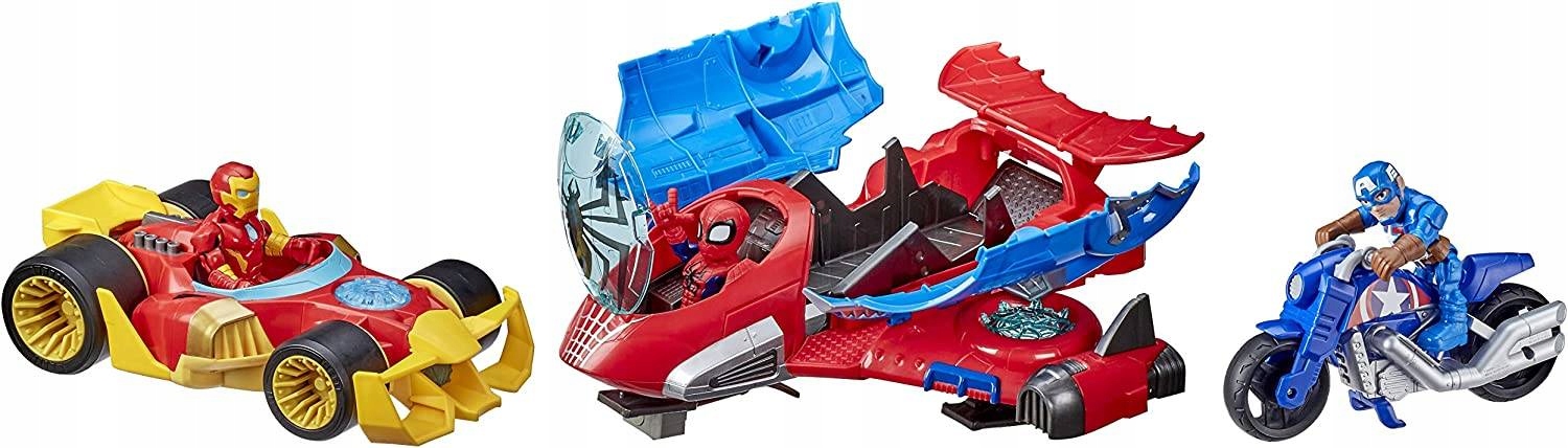 SPIDEY ZESTAW 3 FIGUREK I POJAZDÓW AVENGERS SPIDERMAN IRON MAN i KAPITAN Kod producenta F1206FF1