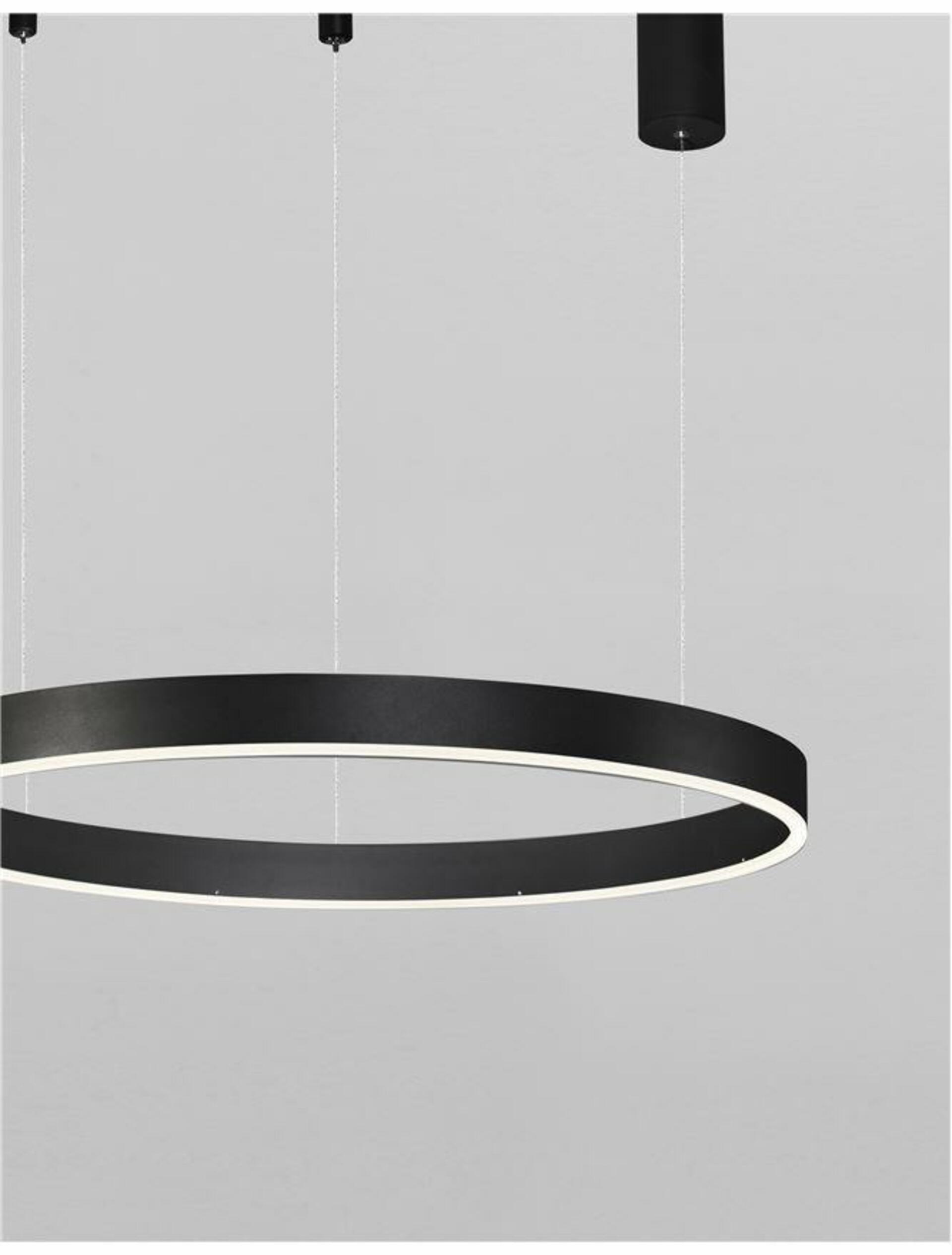 Nova Luce závěsné svítidlo Motif černý hliník a akryl Led 40W 230V 3000K Ip