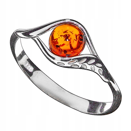 

Pierścionek srebro z Bałtyckim naturalnym Bursztyn