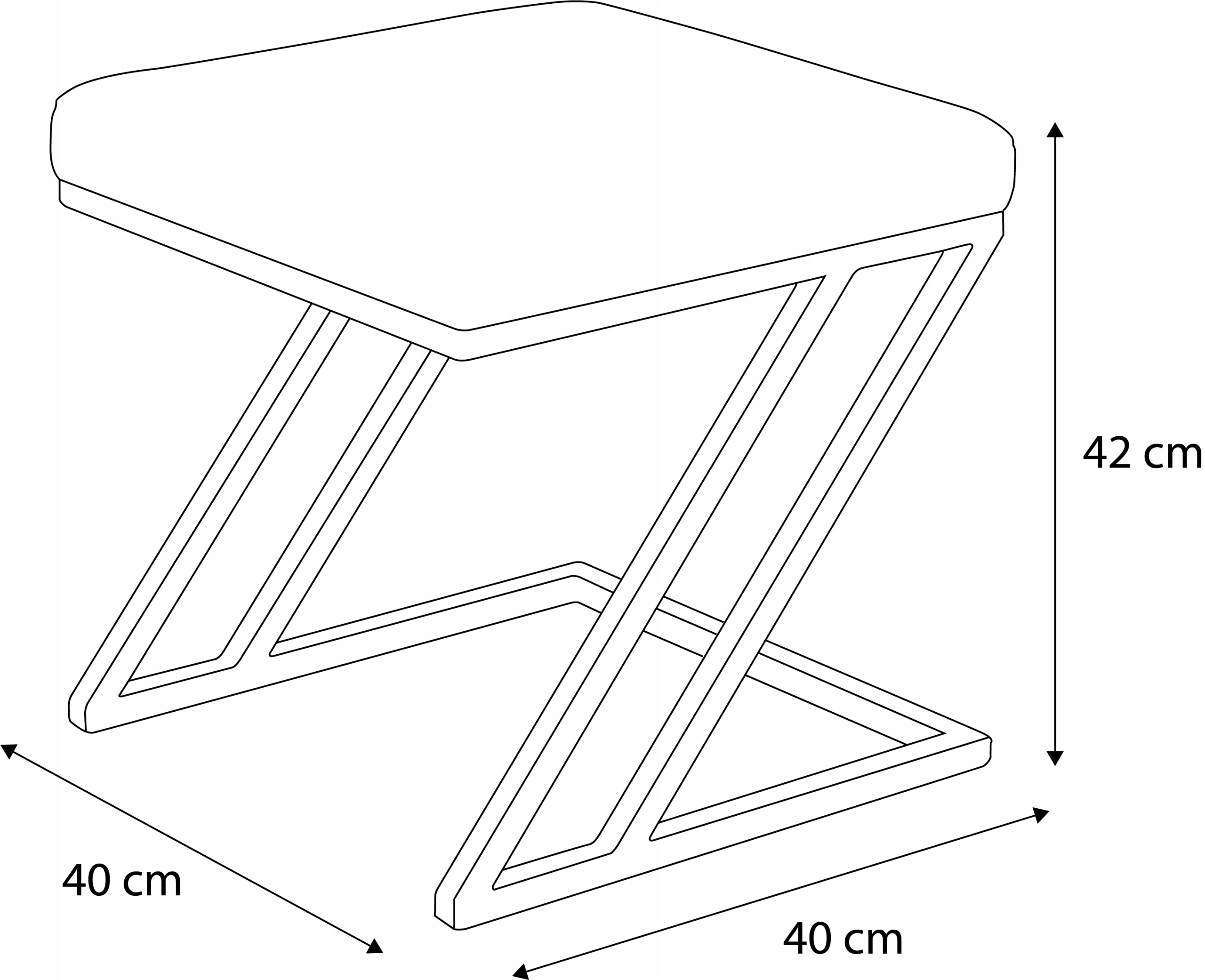 Pufa Ławka kwadratowa SNAP Linda Z Loft Różowa Kod producenta Linda Z MV2258