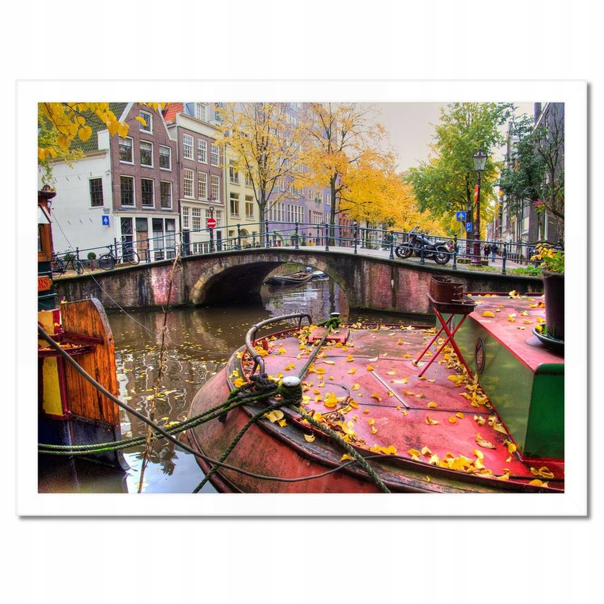 Plakáty v rámu 40x30 Růžový můstek Amsterdam