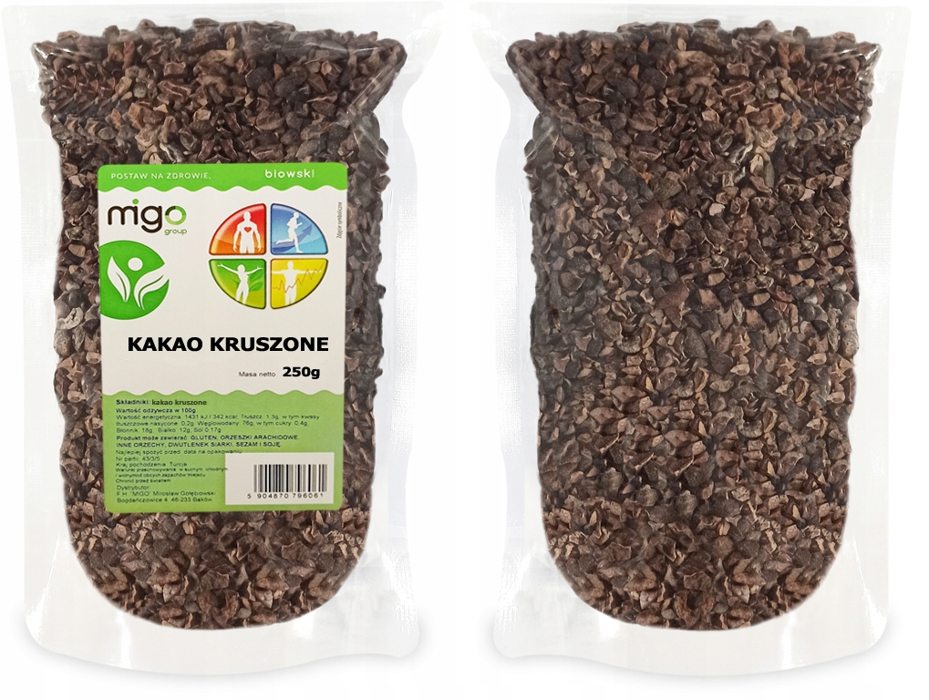 SUROWE KAKAO Kruszone 250g - MIGOgroup Marka MIGOgroup