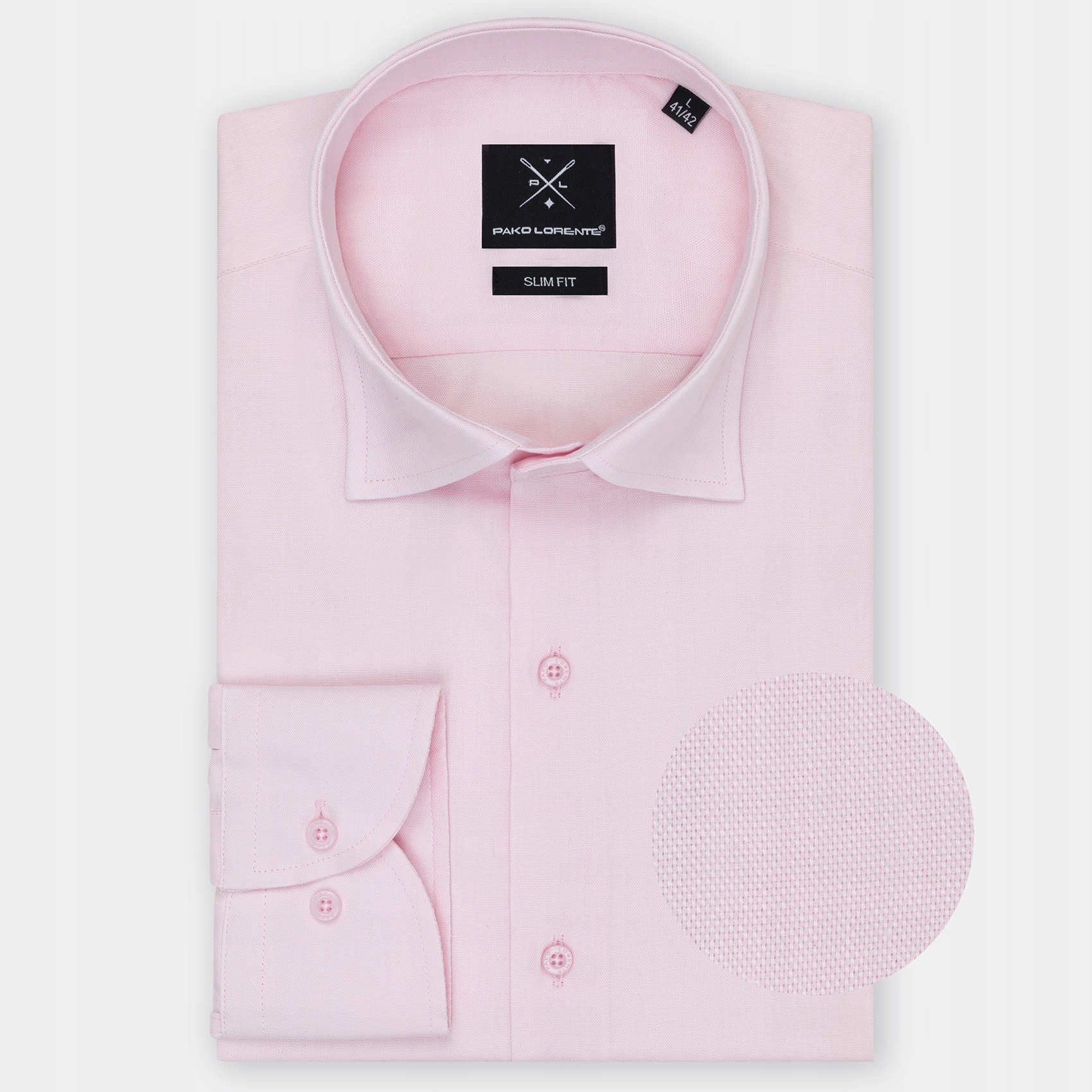 Hladká pánská růžová košile Pako Lorente 39-40/164-170