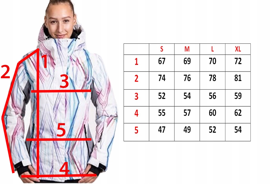 DAMSKA KURTKA NARCIARSKA ZIMOWA SNOWBOARDOWA OCIEPLANA MEMBRANA NARTY S Kod producenta 251