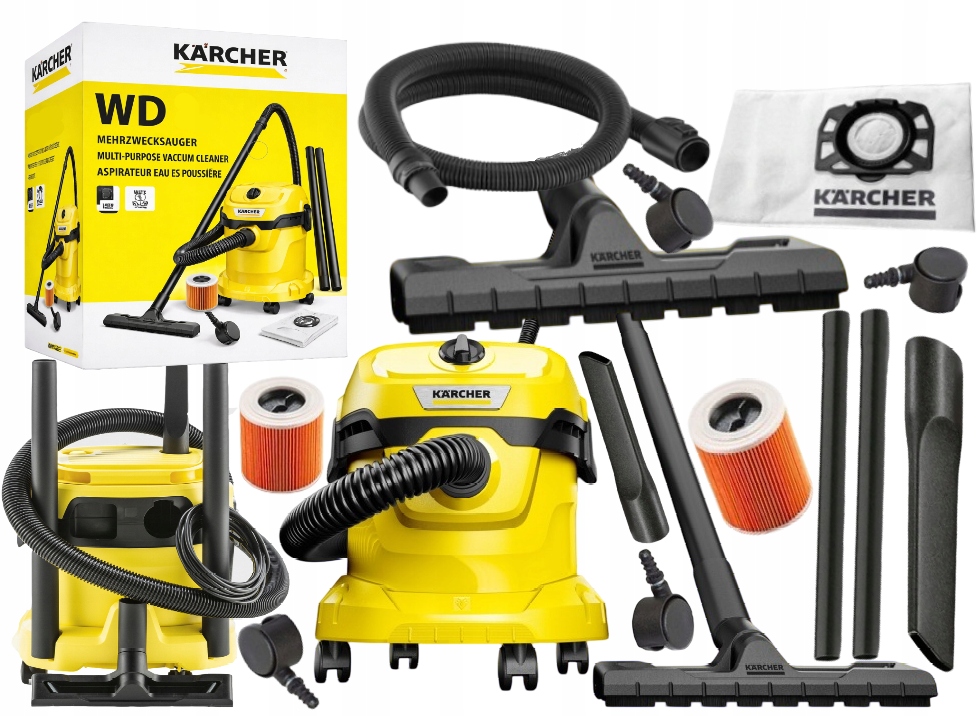 Odkurzacz Przemysłowy Domowo-warsztatowy Na Mokro I Sucho Mocny Karcher 12