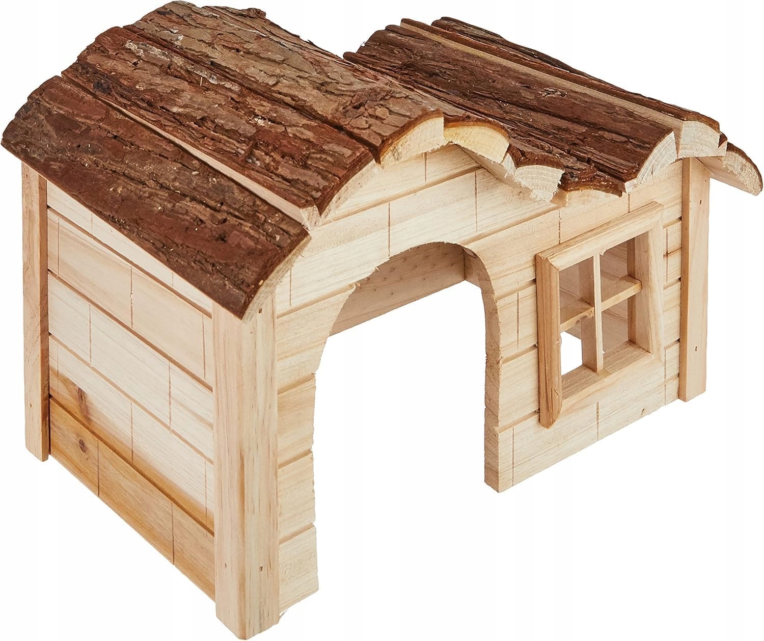 Levně Kerbl Pet House Wave Nature, domeček pro hlodavce, přírodní, 30x20x20
