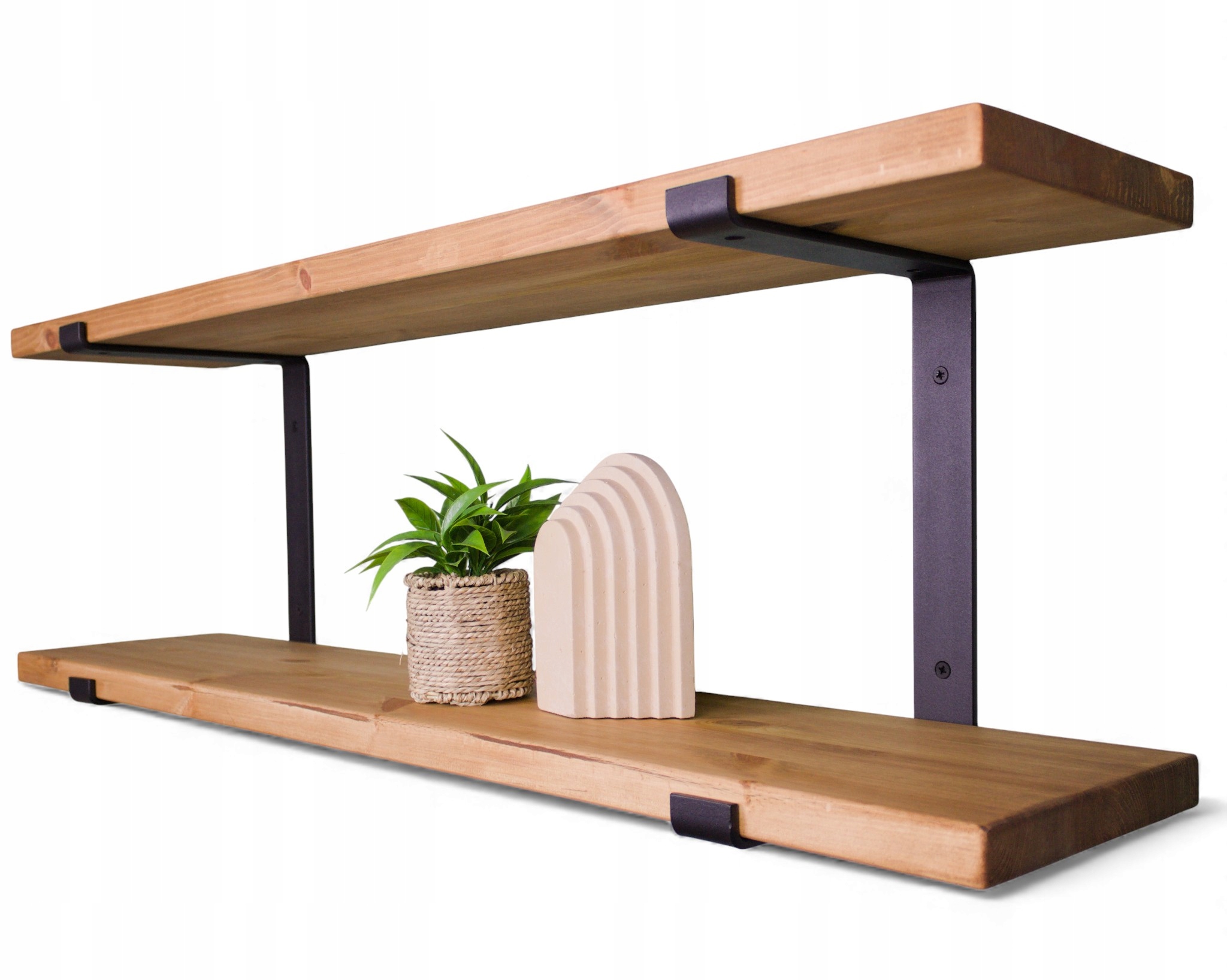 Polica Závesný regál dvojitý Loft na knihy do kuchyne 30 cm x 25 cm