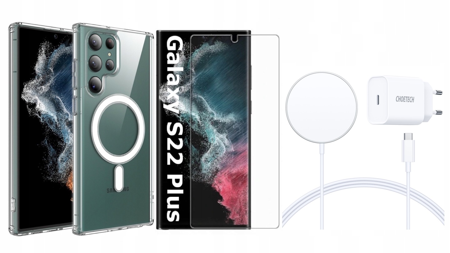 3v1 Pouzdro Magsafe pro Samsung S22|NABÍJEČKA Sklo