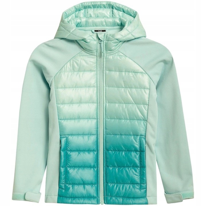 Kurtka Softshell Dla Dziewczynki 4F Neodry 5000 Mikropolar Miętowa 128 CM