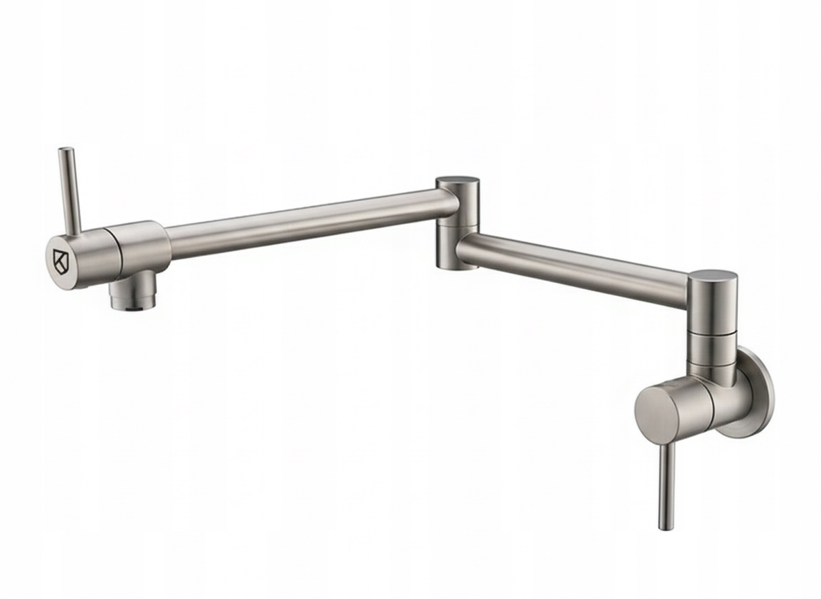 Kuchynská nástenná batéria Krunn Pot Filler nikel brúsená Potfiller