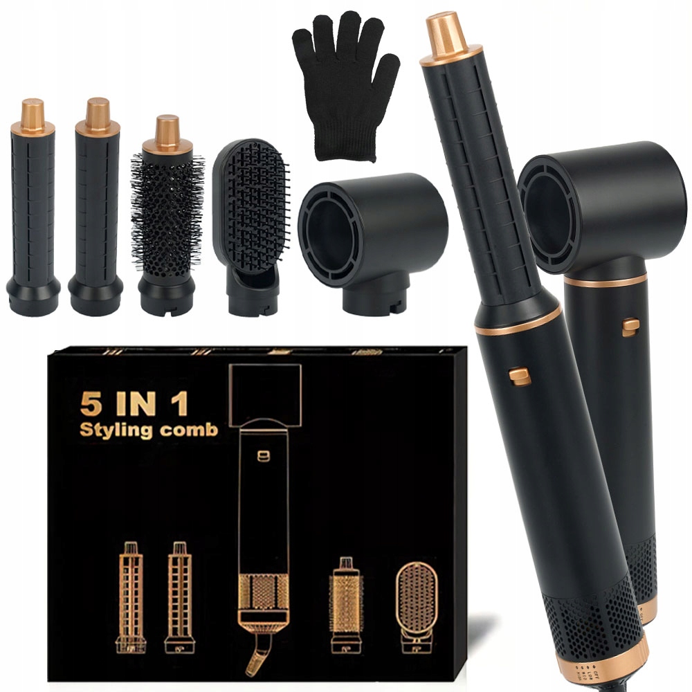 Stylizator Suszarka Do Włosów 5w1 Lokówka Jonizacją Do Kręcenia Prostowania