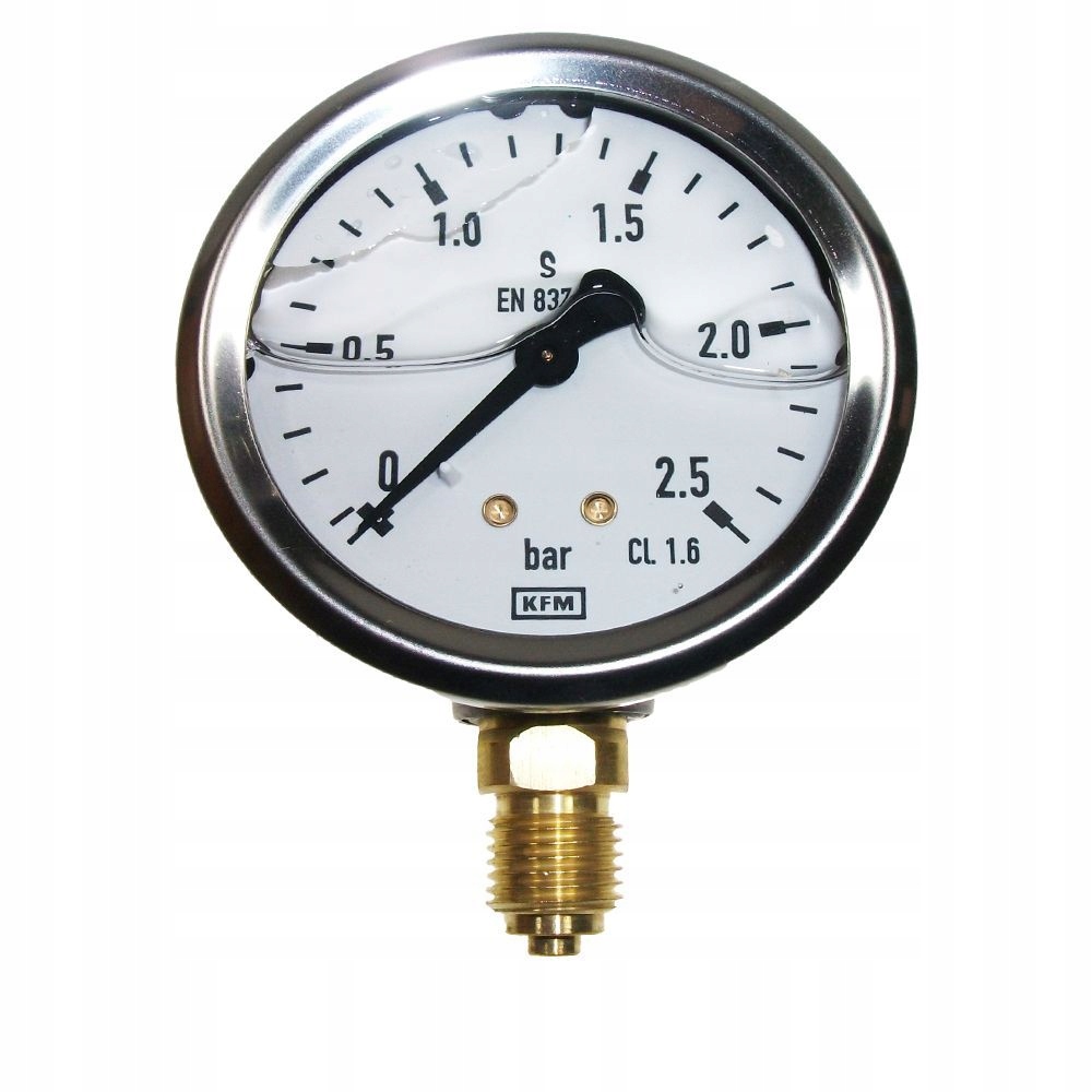 0-2,5BAR G1/4'' manometr glicerynowy 63mm KFM M63RG WIKA 213.53.063-R ...