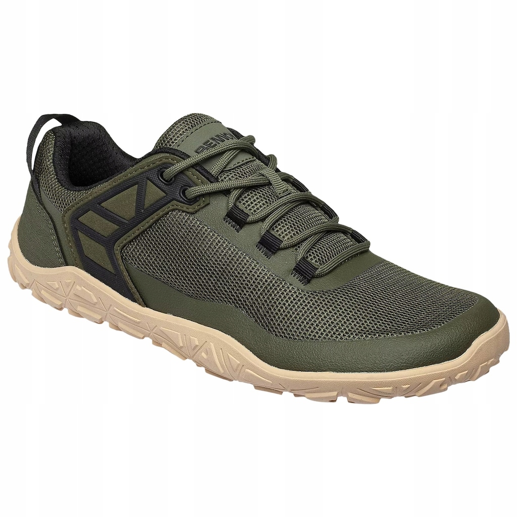 Pánské nízké trekové boty Bennon Barefoot Sport Khaki 42