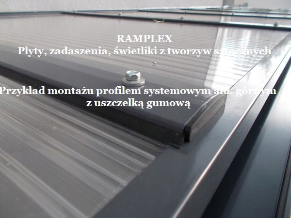 Zaślepka do profili górnych aluminiowych do poliwęglanu Długość 60 mm