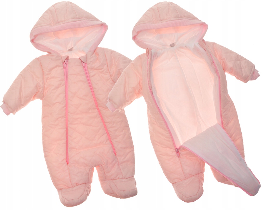 KOMBINEZON NIEPRZEMAKALNY OCIEPLANY zimowy r68 Róż Rodzaj niemowlęcy