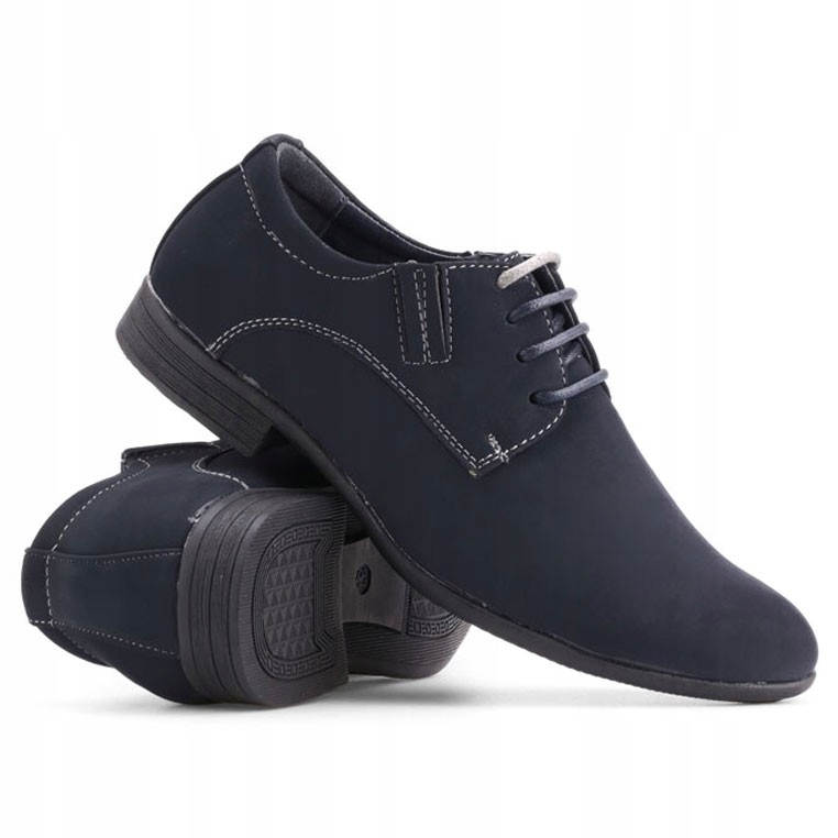 

Buty chłopięce wizytowe półbuty granatowe