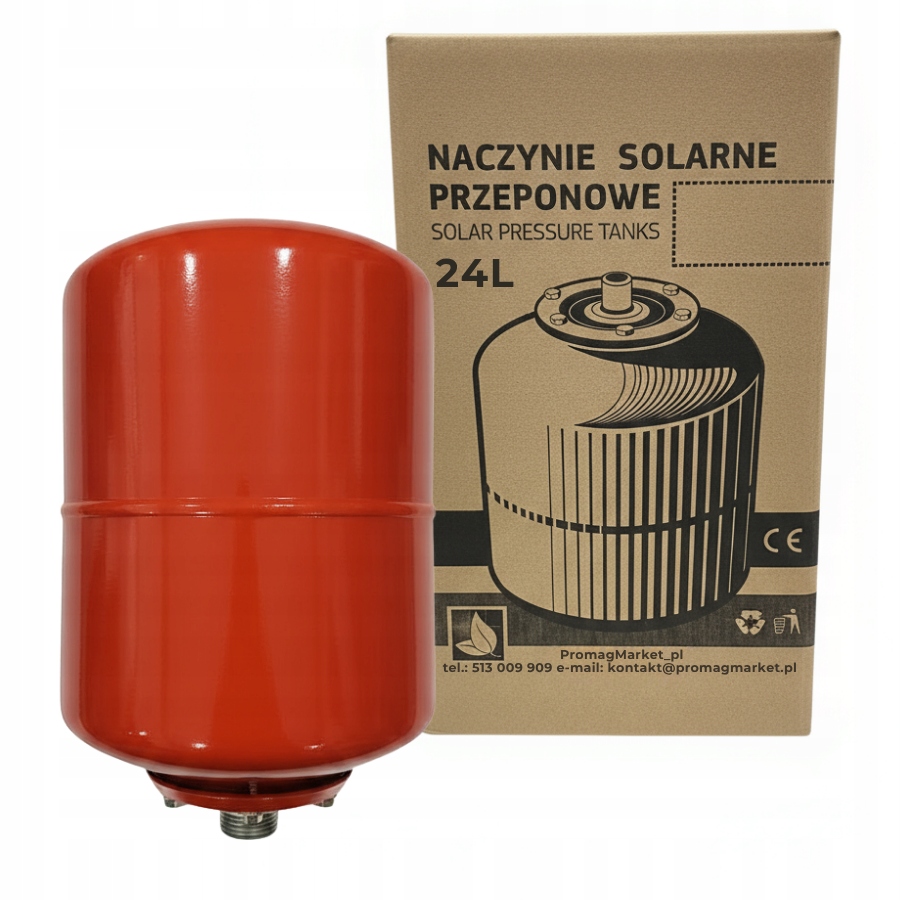 Naczynie przeponowe wzbiorcze zbiornik wody Co Cwu moc 8 bar 1 " cal 24 L