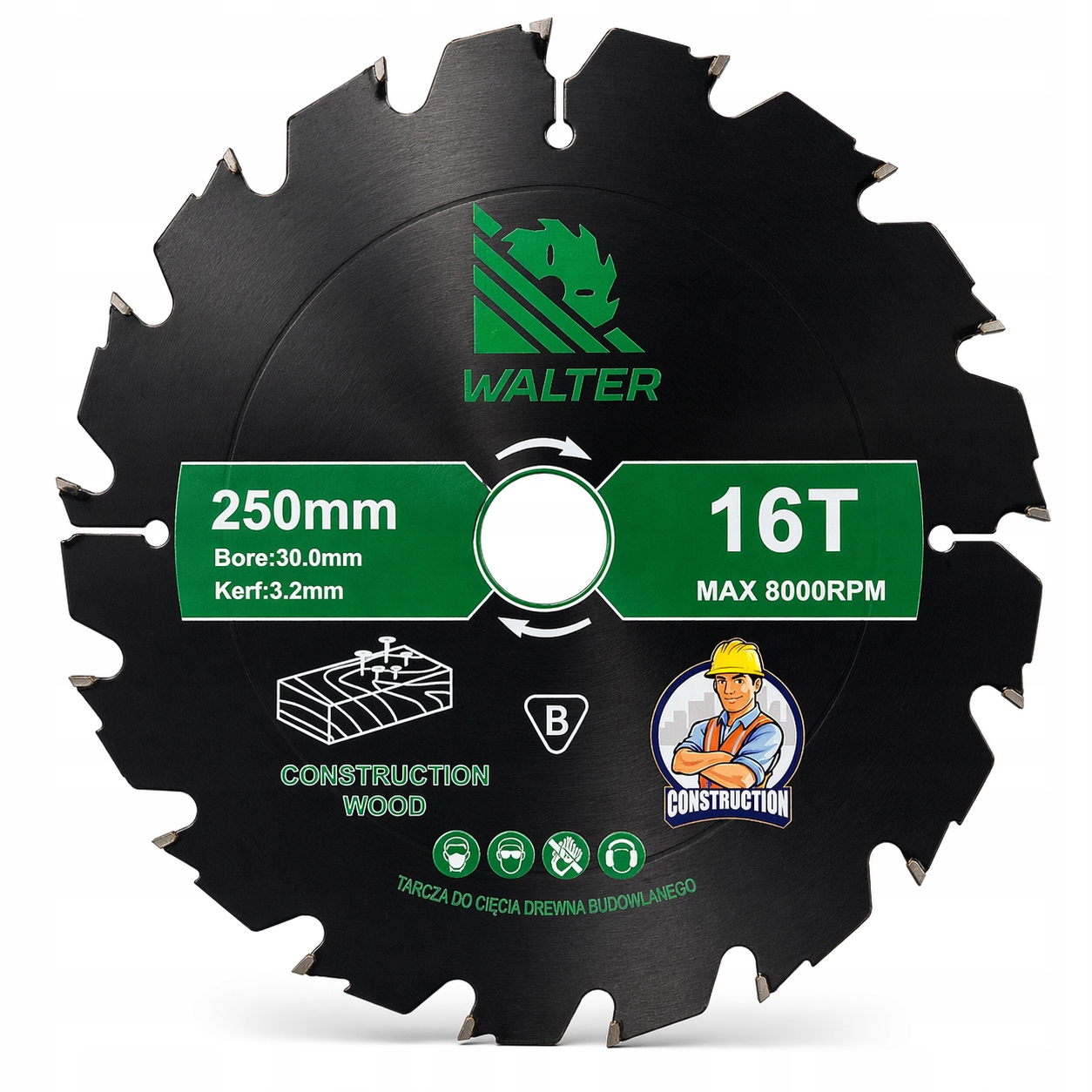 Kotouč na neočištěné dřevo 250x30 Z16 kotoučová pila Walter