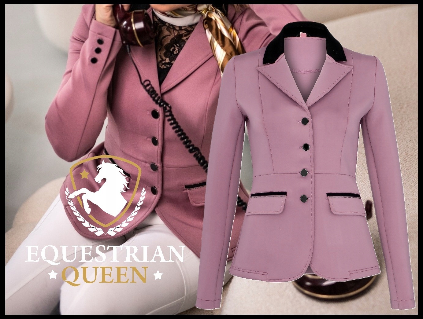 Marynarka konkursowa Georgia frak Equestrian Queen dusky orchid róż 170
