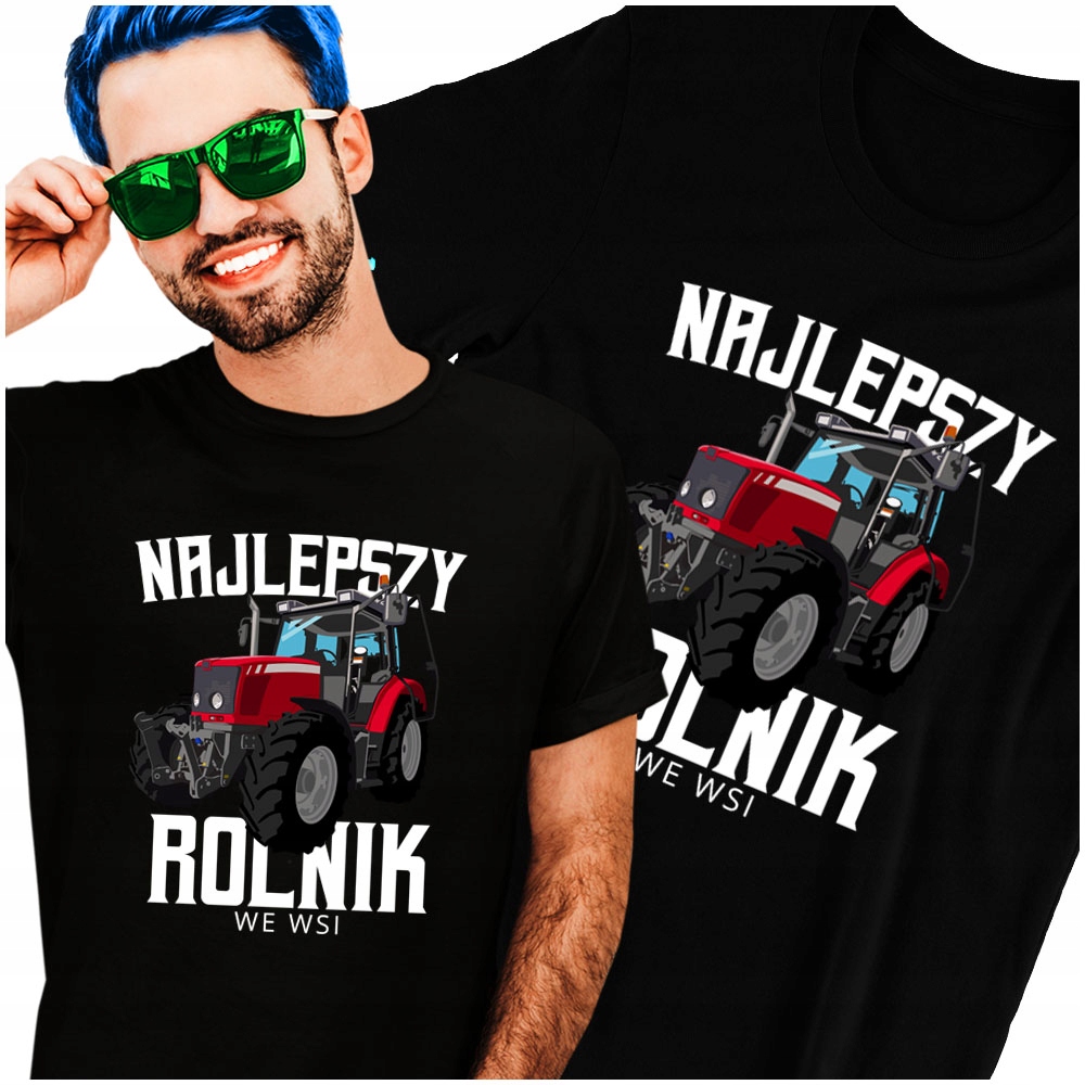 

Rolnik we Wsi Traktorem massey ferguson Koszulka L