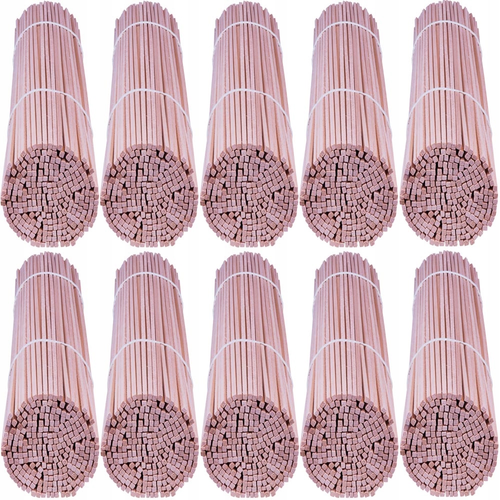 Patyczki SZORSTKIE do Waty Cukrowej Patyki BUKOWE KWADRATOWE 40 cm 5000 szt