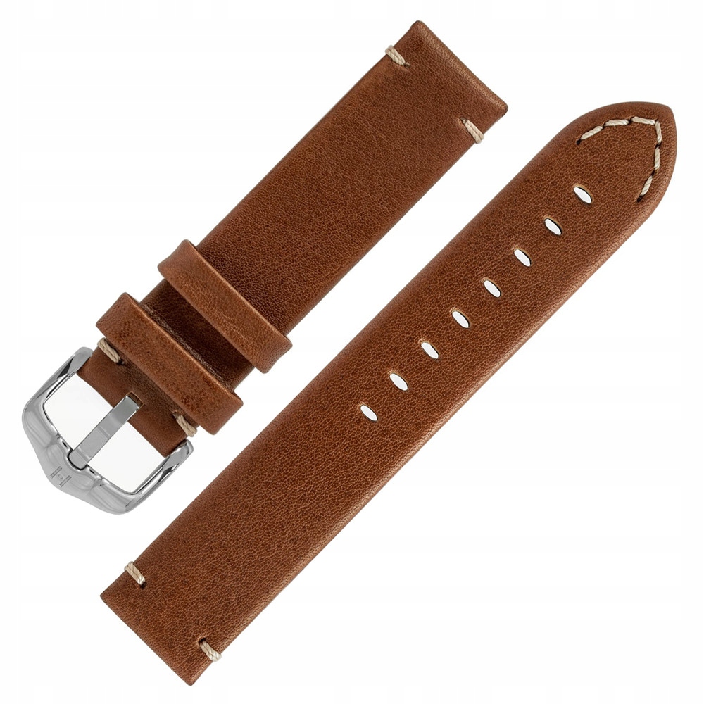 Pásek k hodinkám Hirsch 05402070-2-24 hnědý 24 mm