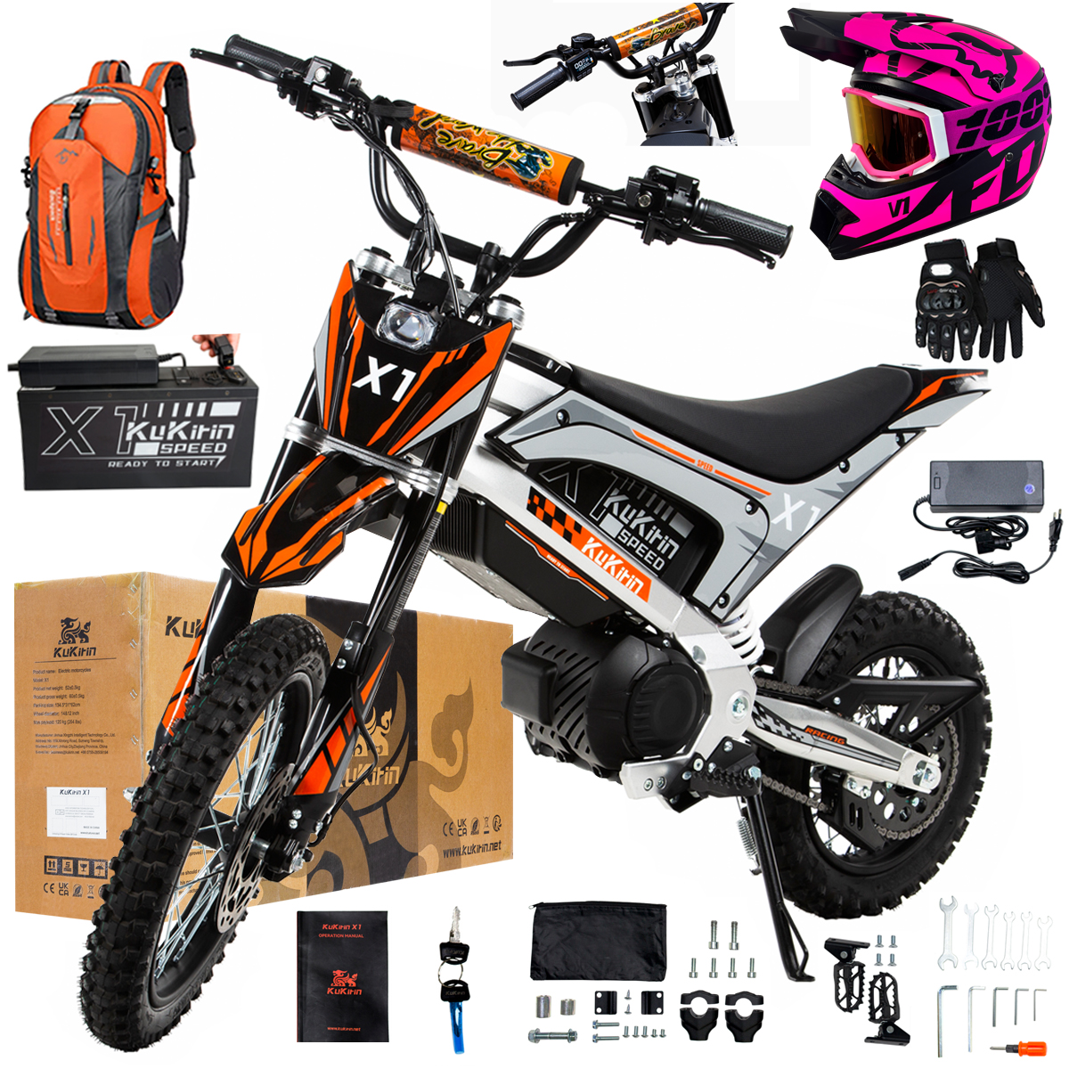Kukirin X1 2026 Nové terénní elektrické vozidlo 2000W50KM/H 48V20.8Ah 14''