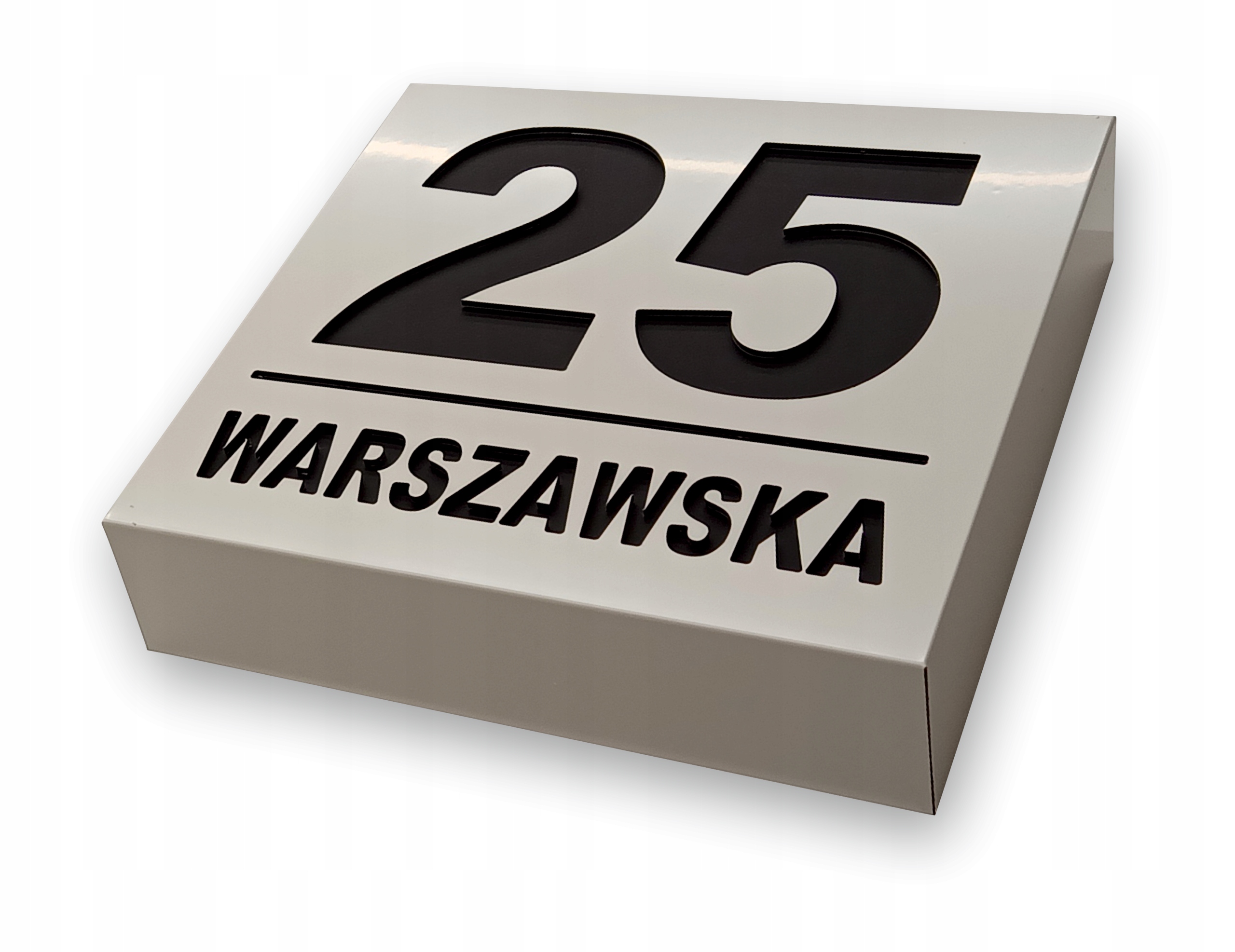 PODŚWIETLANY, ŚWIECĄCY NUMER DOMU LED - 30cm x30cm