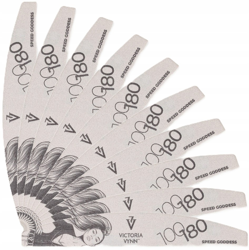 10 x Victoria Vynn Pilník Půlměsíc Nail File Speed Goddess 100/180 10 ks