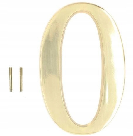 Číslice Na Dveře Dům Budova Číslo Adresa Kovová Mosaz Zlatá 19 CM 0