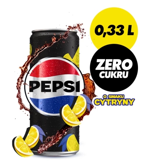 Puszka Pepsi-cola Max Cytryna 330 ml