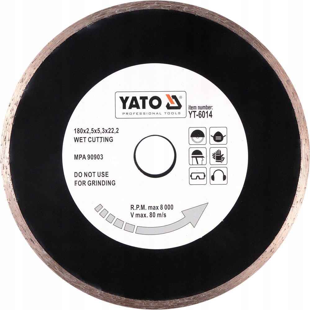 TOYA TARCZA DIAMENTOWA PELNA - EN 180MM