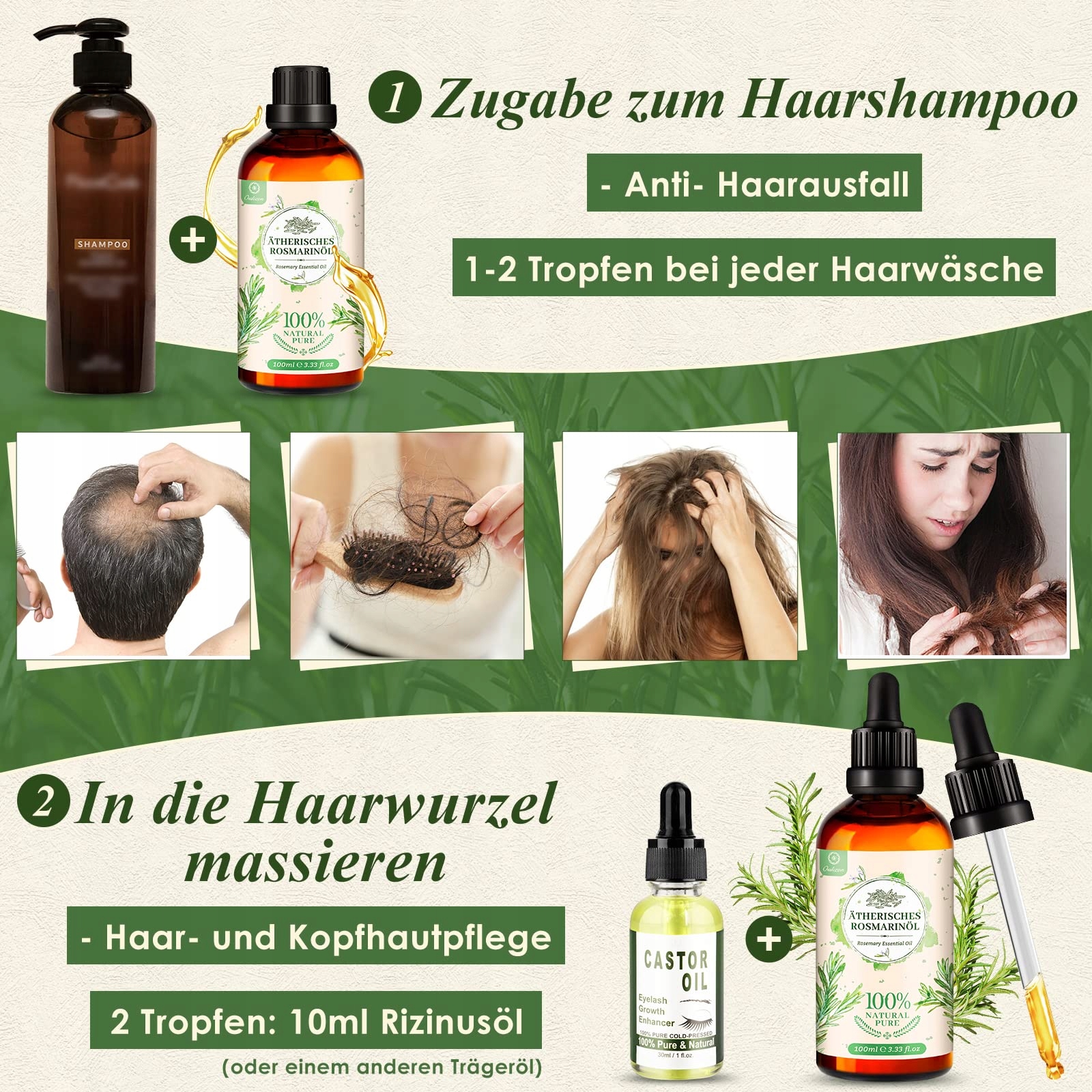 NATURALIS Olejek Rozmarynowy 100ml Przeciw Wypadaniu Włosów — miniatura 5