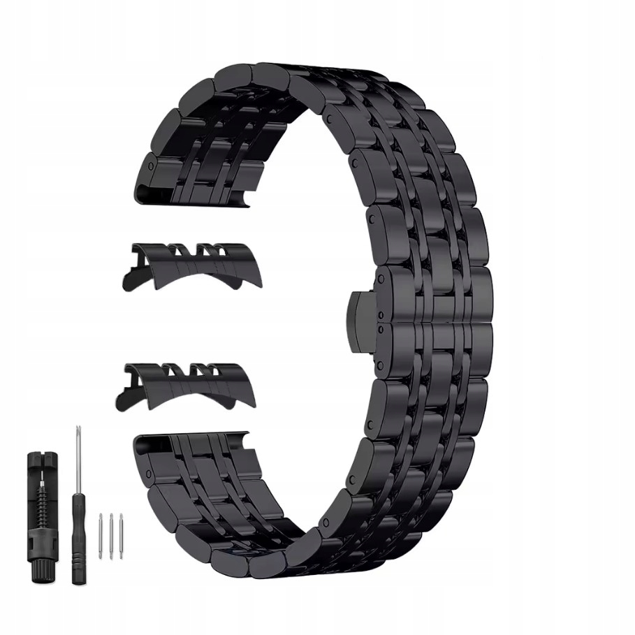 Bransoletka Do Męskiego Zegarka Stalowa 20 MM Solidna Czarna Gratisy