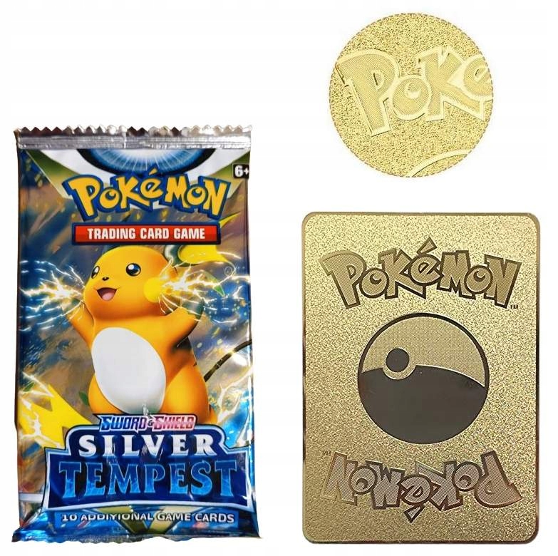 

Złote Karty Pokemon 10 sztuk Saszetka 10 kart