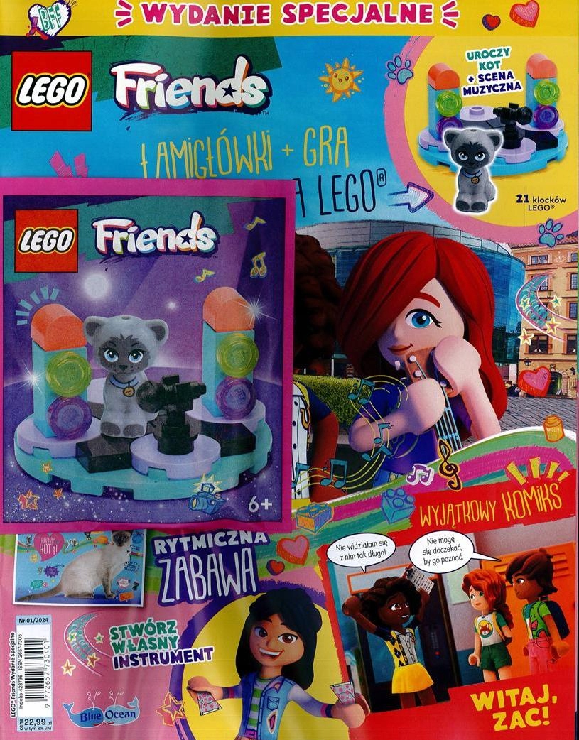 LEGO FRIENDS WS 1/2024 + KOT NA SCENIE MUZYCZNEJ
