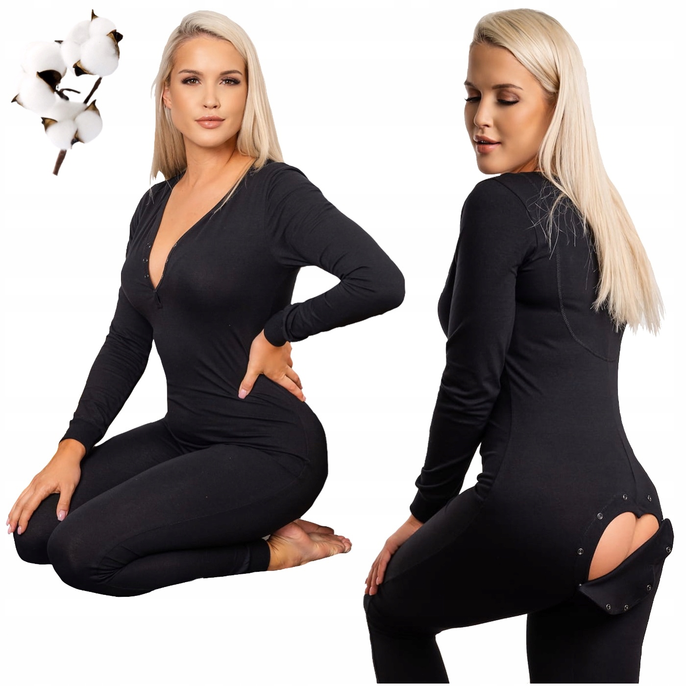 Pyžamo Kombinezon Overal Na Spaní S Klopou Sleepdo Glam vel. L