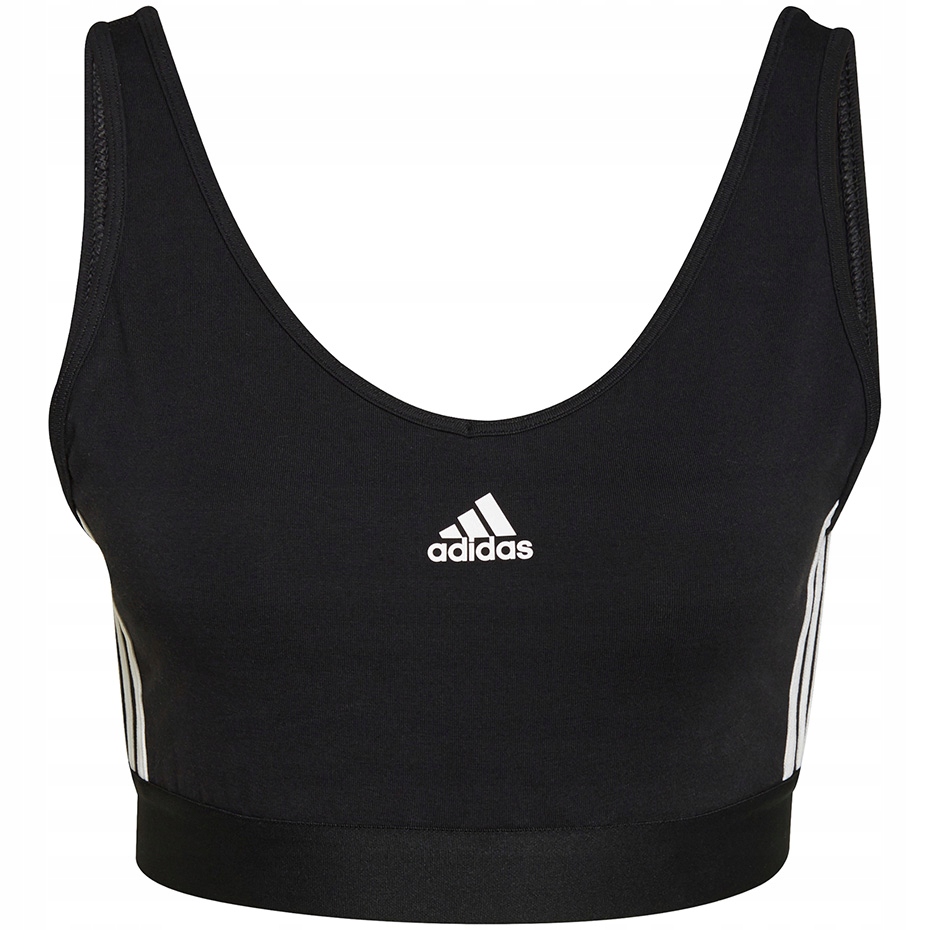 Stanik sportowy damski adidas Essentials 3-Stripes czarny GS1343 R. L