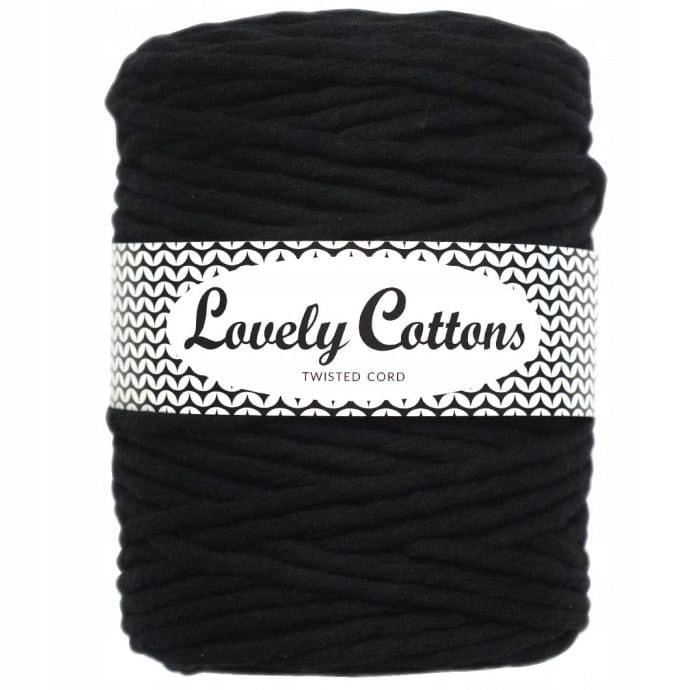 Sznurek bawełniany makram Lovely Cotton 5mm Czarny