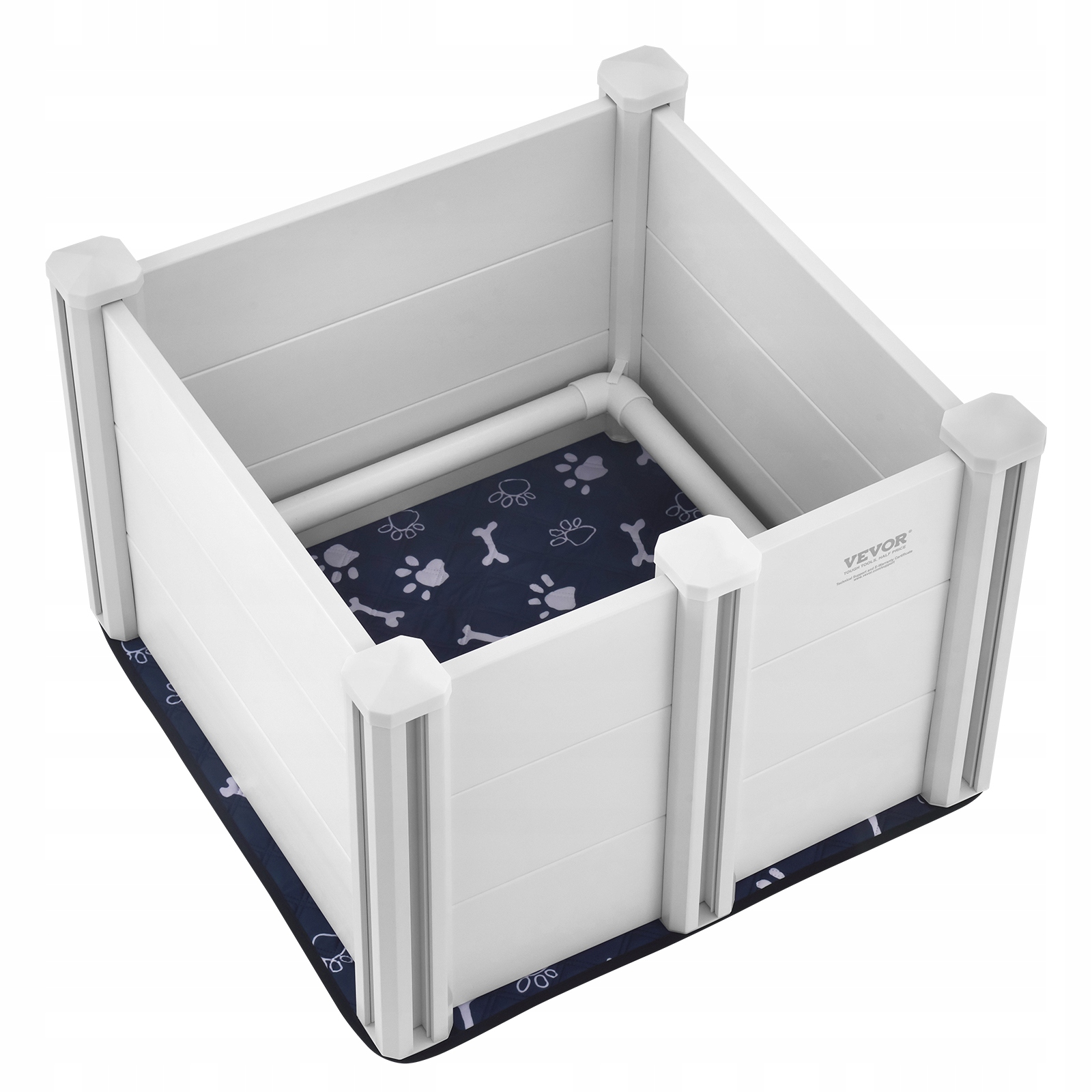 Levně Vevor Klec pro štěňata 720x720x460MM Odnímatelné dveře Mléčně bílá
