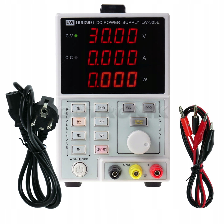 

Zasilacz laboratoryjny LW-305E 0-30V 0-5A LongWei