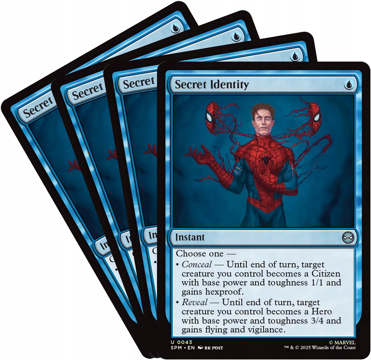 [mtg] Playset: 4x Secret Identity (spm)