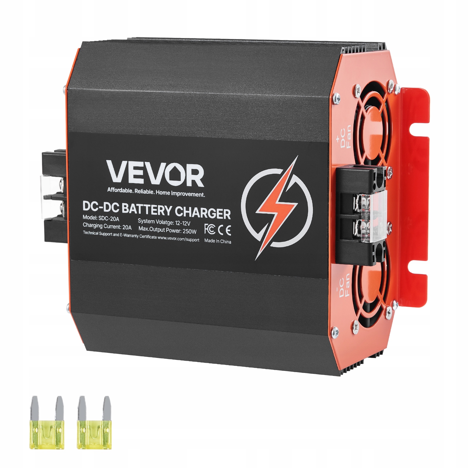 Vevor Nabíječka Akumulátorů DC DC 12V 20A 250W Kompaktní, Výkonná, Nejlepší
