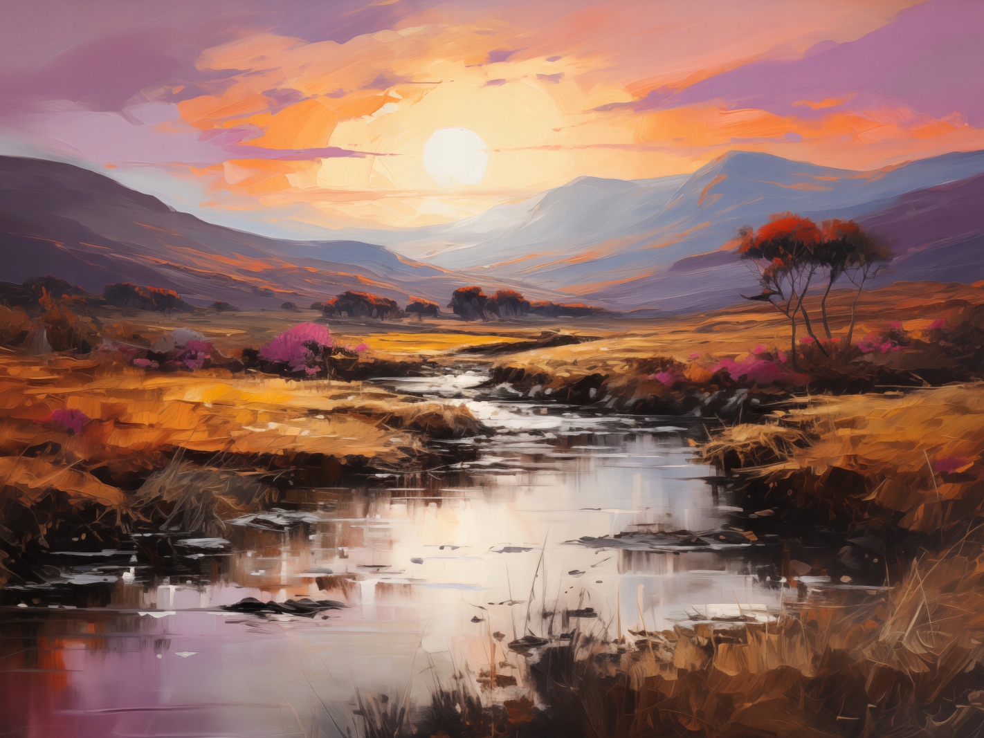 Plagát 100x75 cm Západ slnka nad Divokou riekou