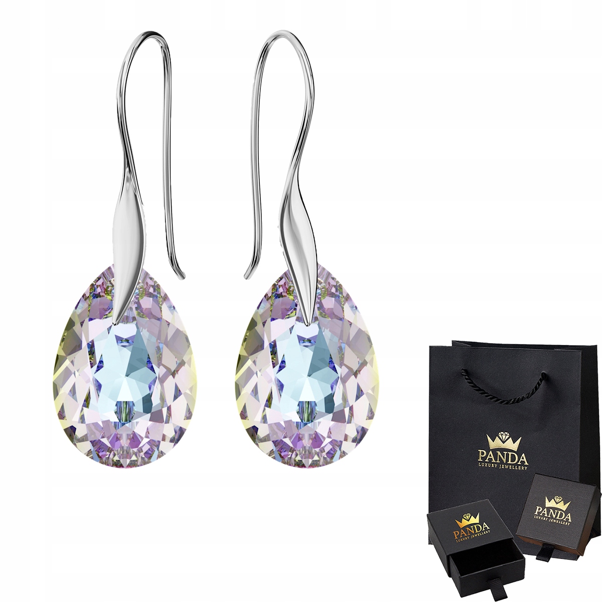

Srebrne Kolczyki Otwarte Swarovski Srebro 925