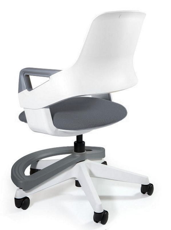 FOTEL biurkowy REGULOWANY ROOKEE szary SZKOLNY Kolor korpusu biały