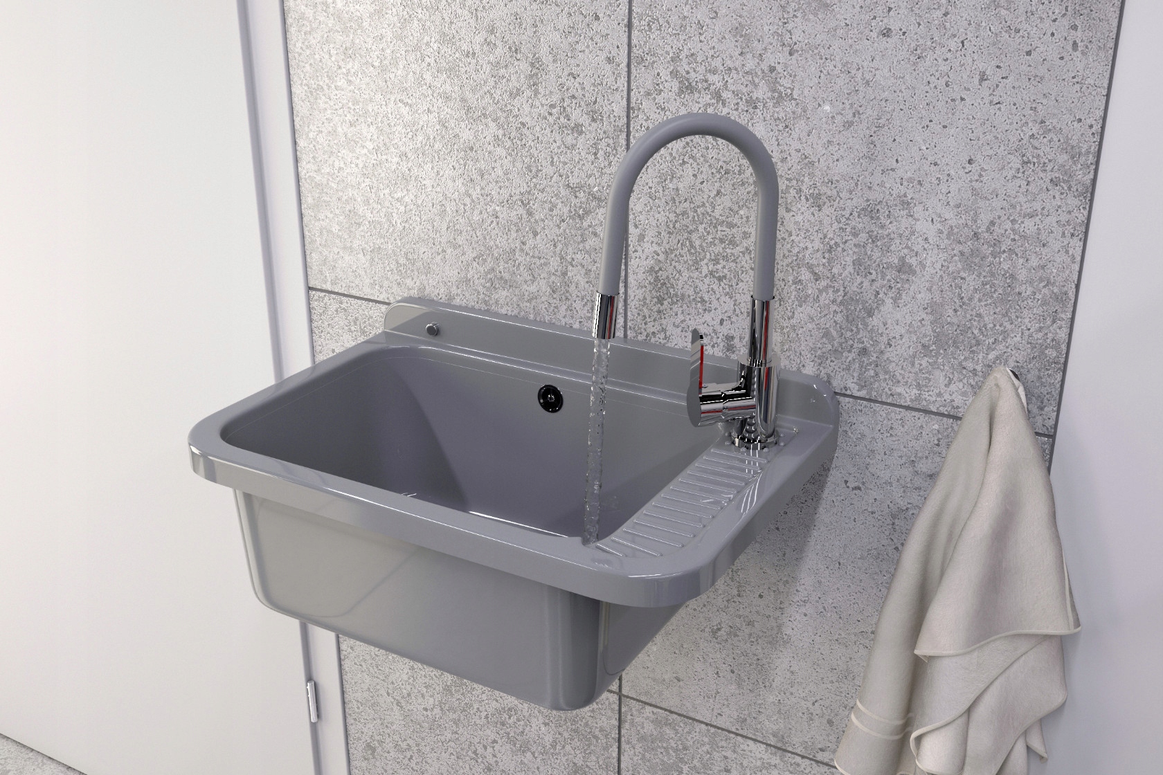 ZLEW GOSPODARCZY TECHNICZNY SZARY KOMORA ROBOCZA PRALNIA GARAŻ NEGRA DUŻA EAN (GTIN) 5905036620466