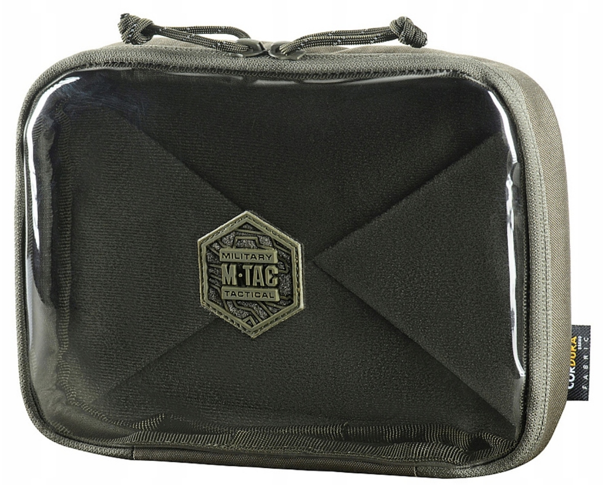 Organizer podróżny taktyczny saszetka M-Tac przezroczysty Elite Slim Green